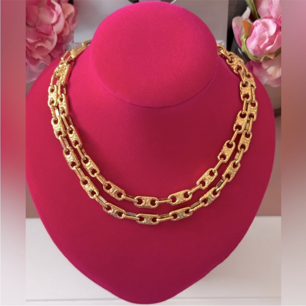New Vintage Celine Gold Chain Necklace - Picture 12 of 14